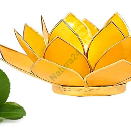 Kwiat Lotosu - Świecznik złoty - Światło czakry - 45% Promocja - 3