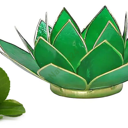 Kwiat Lotosu - Świecznik złoty - Światło czakry - 45% Promocja - 2