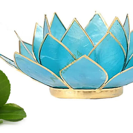 Kwiat Lotosu - Świecznik złoty - Światło czakry - 45% Promocja - 5