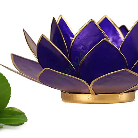 Kwiat Lotosu - Świecznik złoty - Światło czakry - 45% Promocja - 6