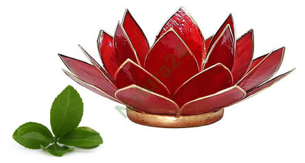 Kwiat Lotosu - Świecznik złoty - Światło czakry - 45% Promocja