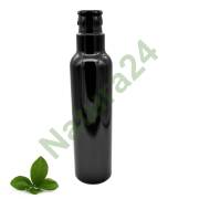 Butelka do oleju z fioletowego szkła 250ml - 215 x51 mm czarna zakrętka