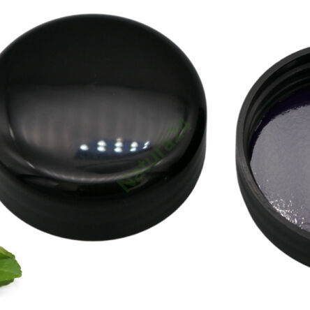 Butelka Walec - Fioletowe szkło - 400ml - 141,7x74,5 mm czarna zakrętka - 2