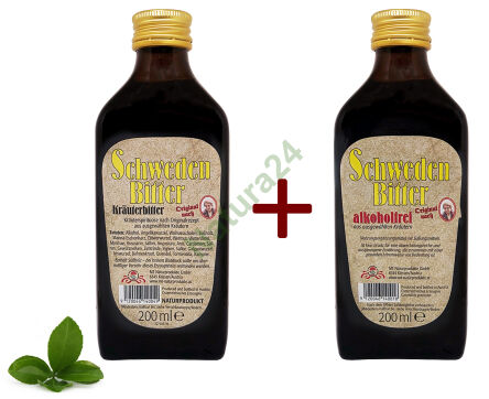Original schwedische Kräuter Set Alk. 200ml + alkoholfrei 200ml