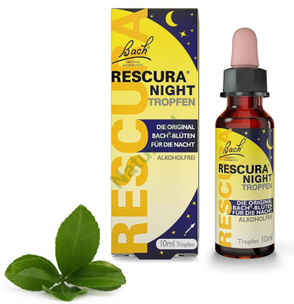 Bach RESCURA® Night/Sleep w kroplach bez alkoholu 10/20 ml