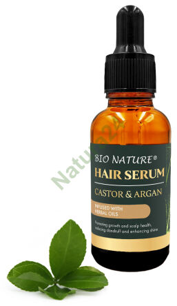 Organiczne serum do włosów Argan & Rycyna - Ziołowe 30ml