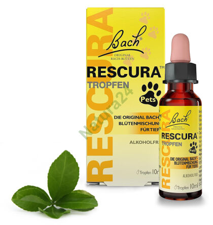 Bach RESCURA® dla zwierząt w kroplach bez alkoholu 10 ml