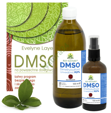 DMSO Dimetylosulfotlenek Czysty 500 ml + Książka -DMSO na powszechne dolegliwości 