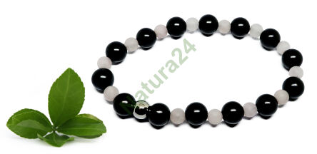 Szungit - Armband Rosenquarz